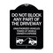 Signmission Do Not Block ANY Part of the Driveway Unauthorized Vehicles Towed at Owner Expense, BW-1824-24186 A-DES-BW-1824-24186 - alternate 1